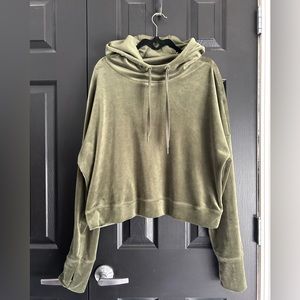 Aerie Offline After Party Velour Hoodie - L
